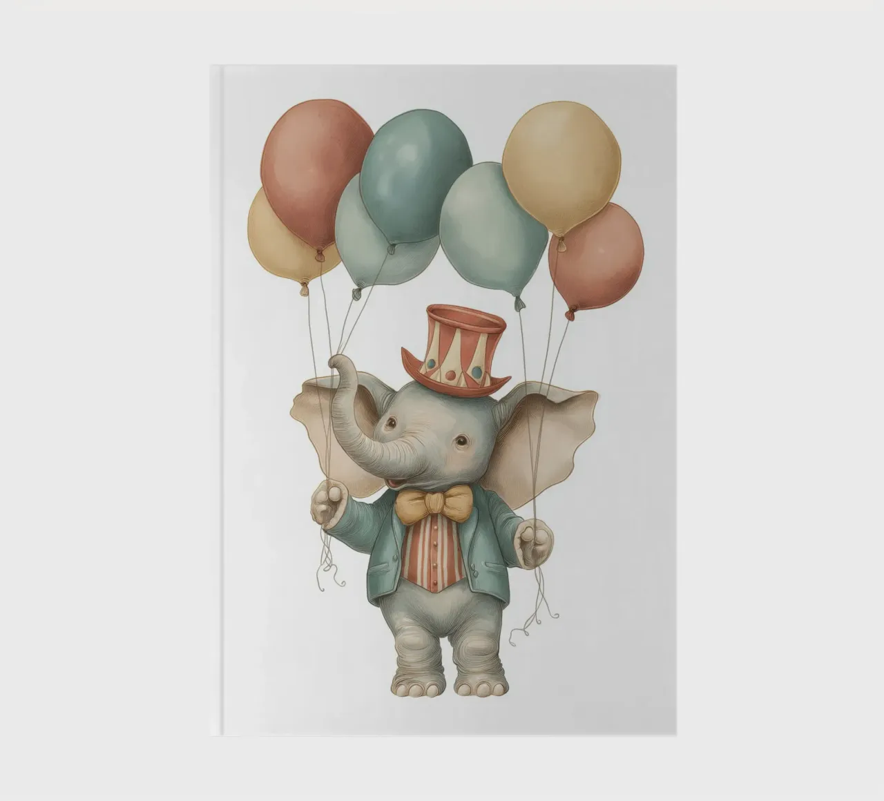 Elephant with balloons for the nursery notebook by Imagine