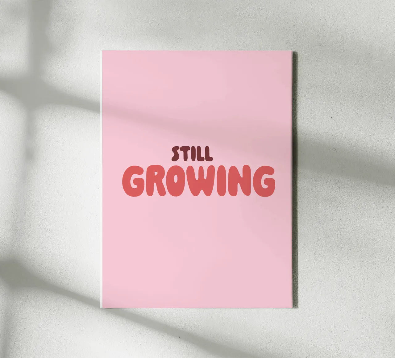 still growing Leinwand mit Schattenfugenrahmen von be.