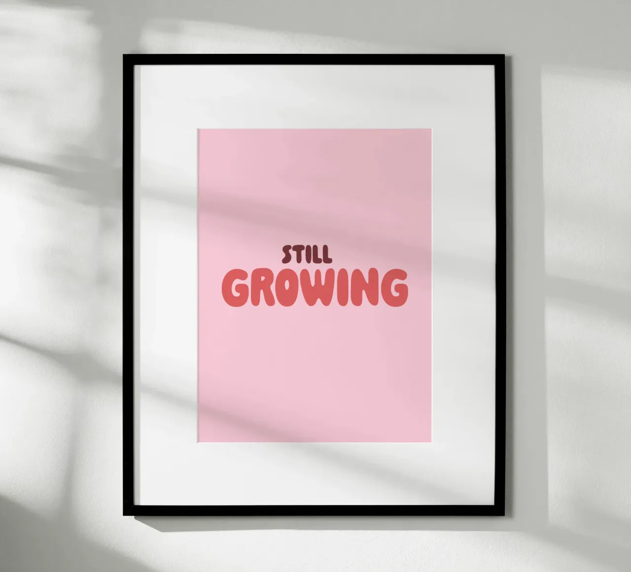still growing poster con telaio in plastica da be.