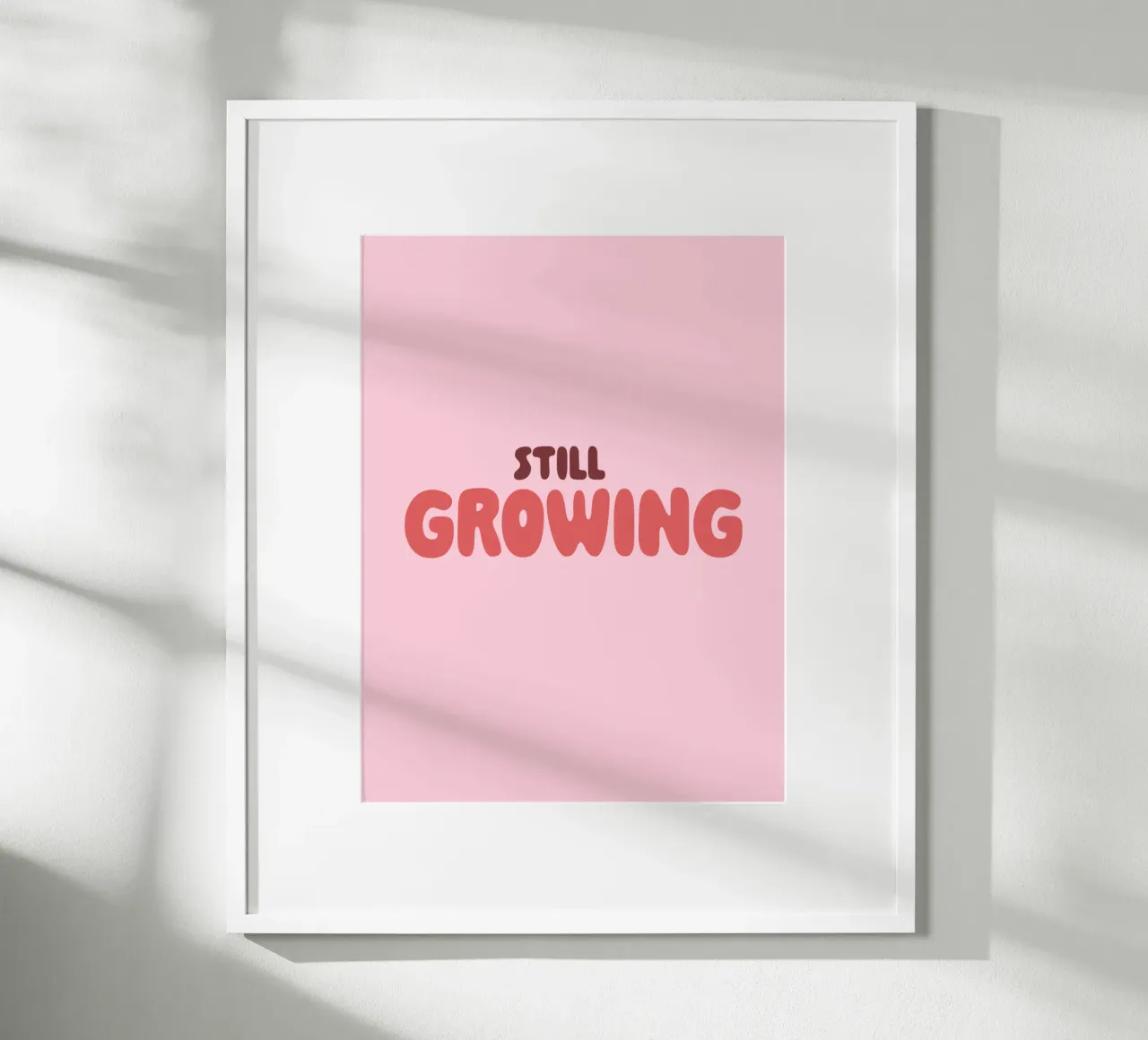 still growing poster con telaio in plastica da be.