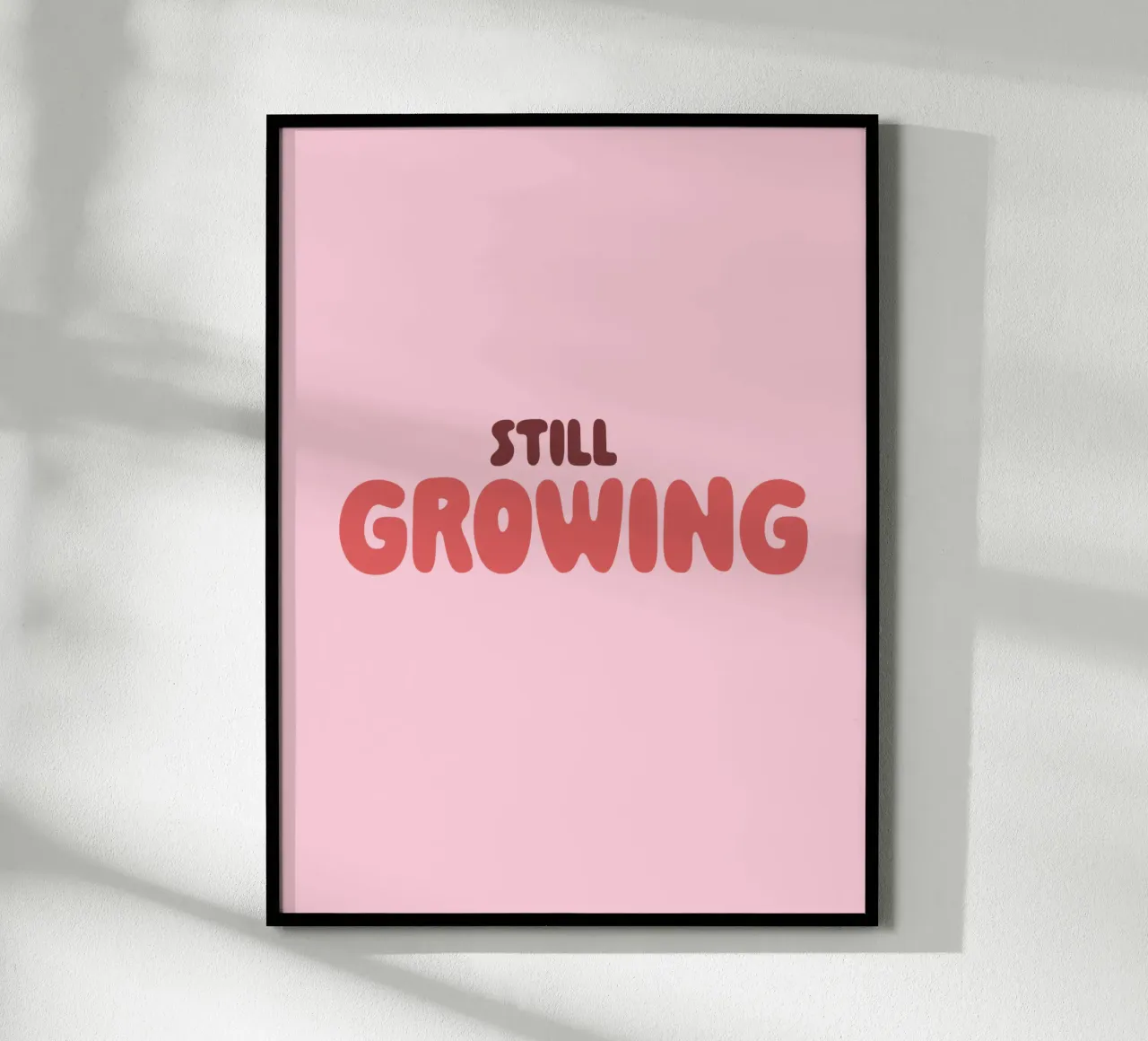 still growing poster con telaio in plastica da be.