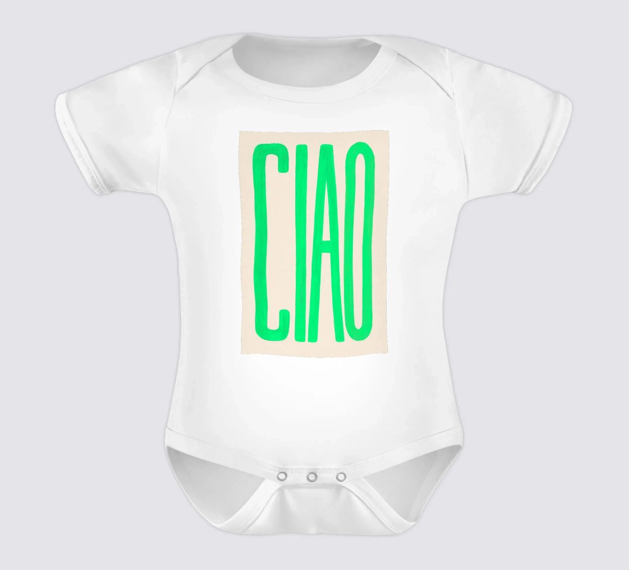 CIAO, ma al neon body neonato maniche corte da QuooodZ by MooodzArt