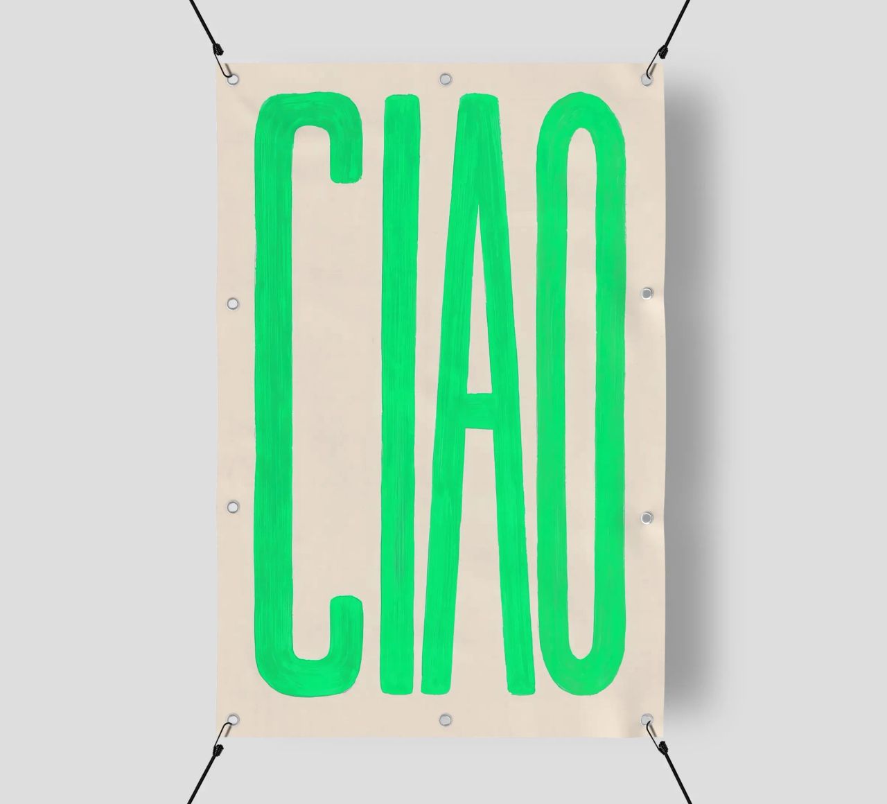 CIAO, ma al neon telo in pvc da QuooodZ by MooodzArt