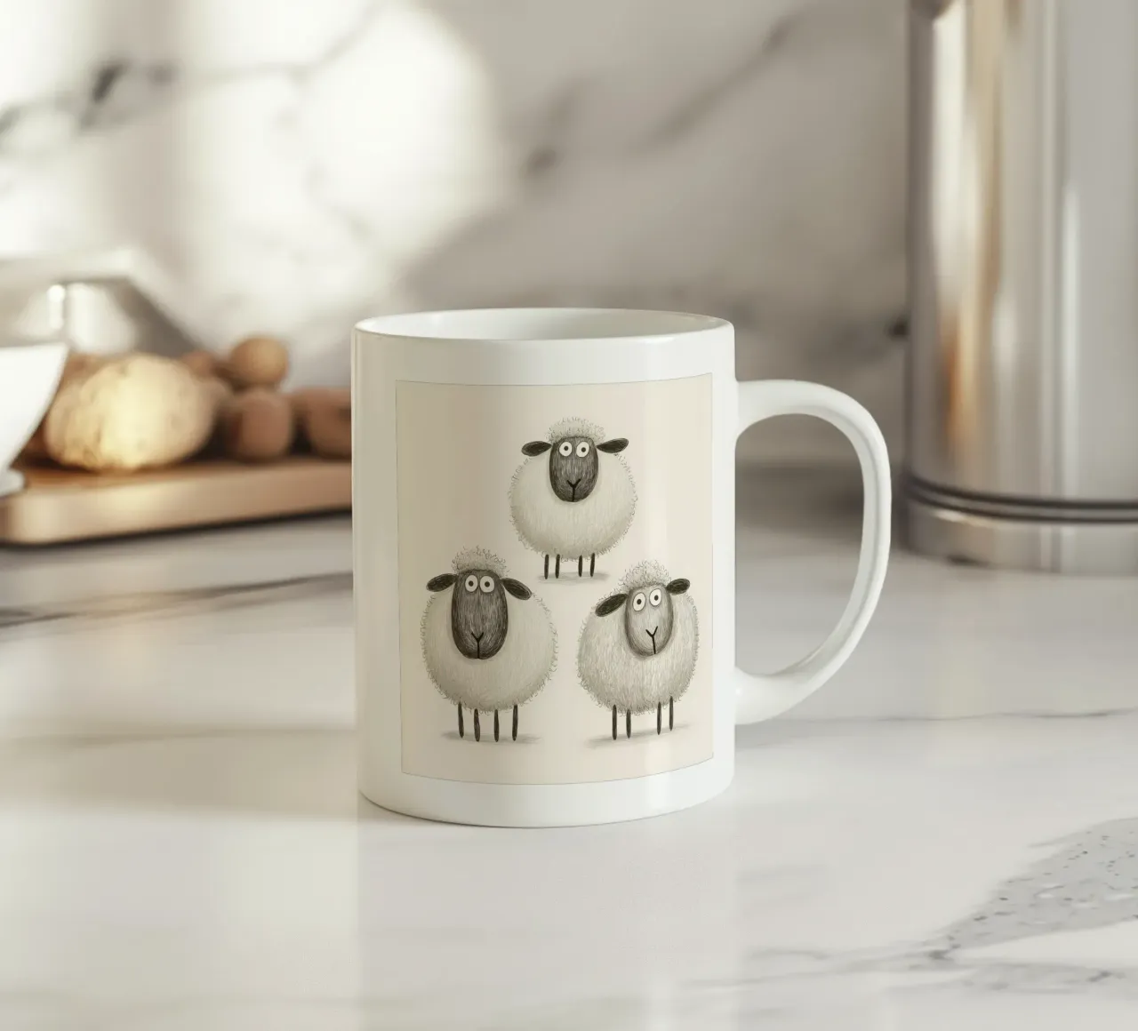 3 pecore per la nursery tazza in ceramica da Imagine