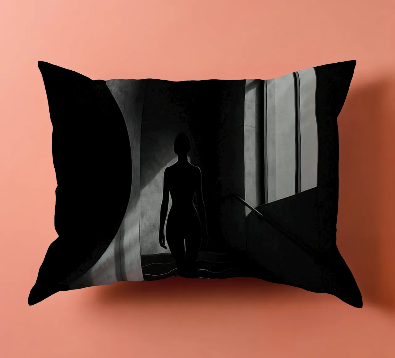 Berlijn - Stille opgang, sensualiteit in de schaduw kussen van Black & White