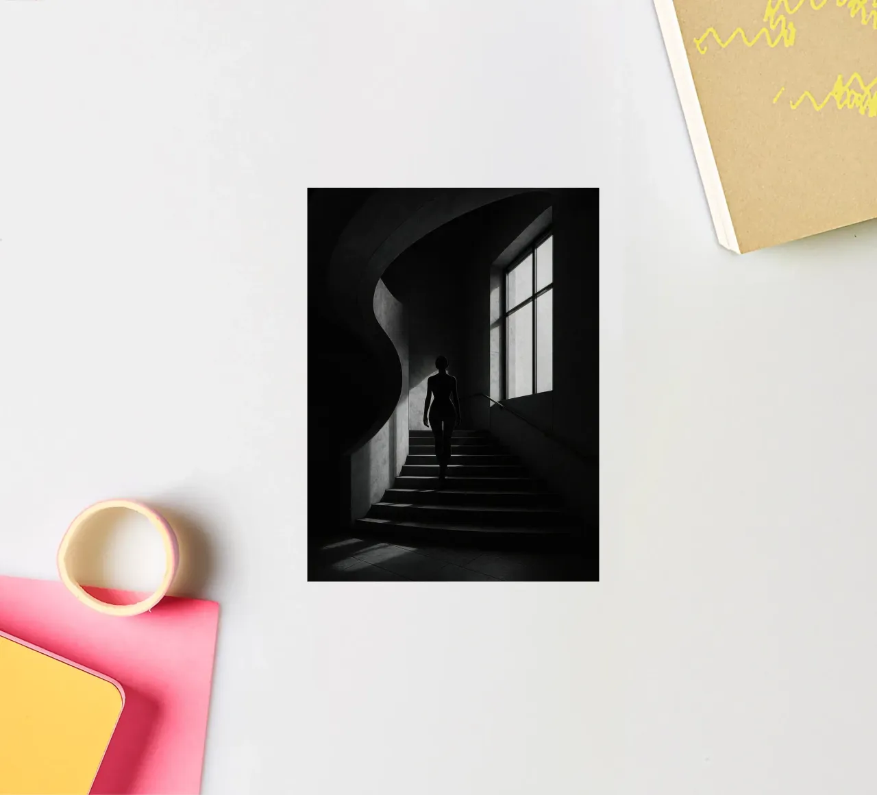 Berlin - Stiller Aufstieg, Sinnlichkeit im Schatten Sticker von Black & White