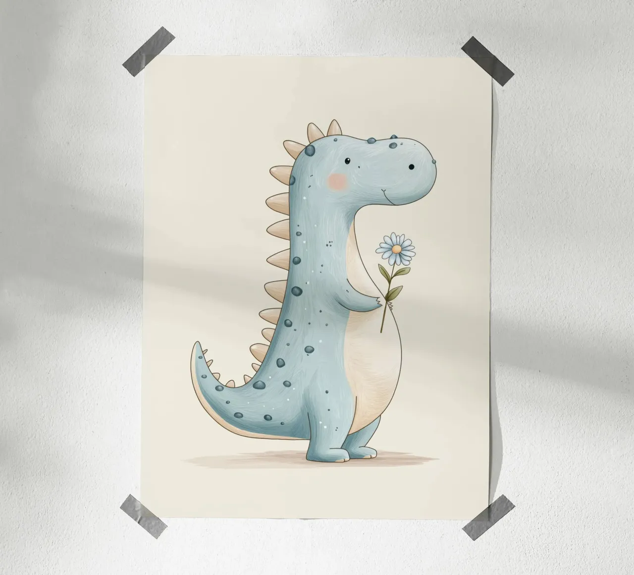 Dinosauro per la cameretta carta hahnemühle da Imagine