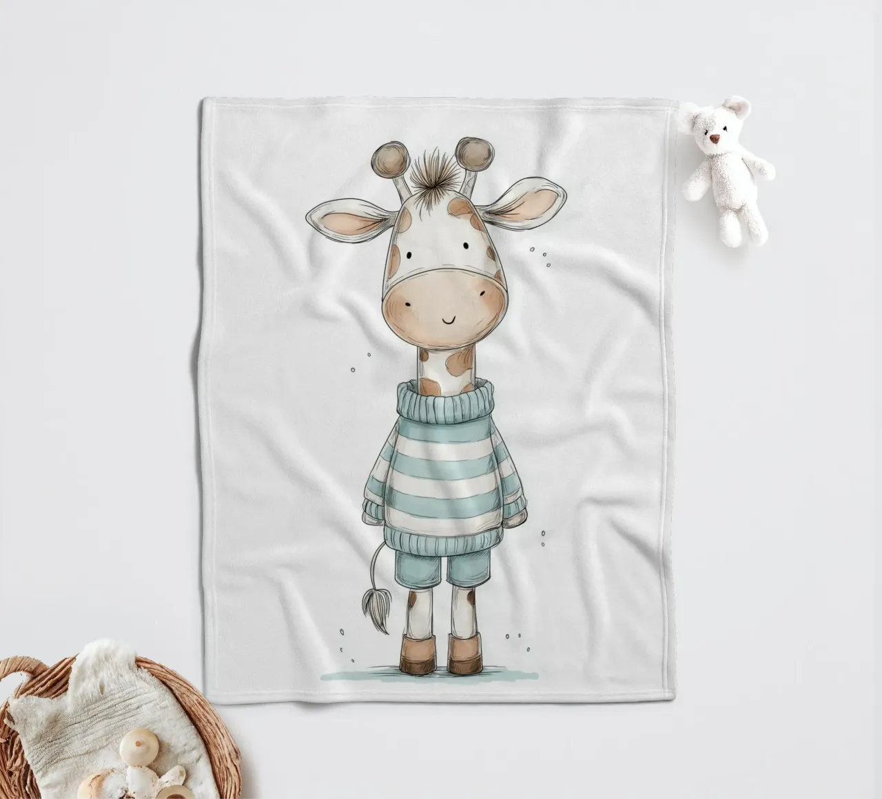 Asilo nido per giraffe coperta in pile da Imagine
