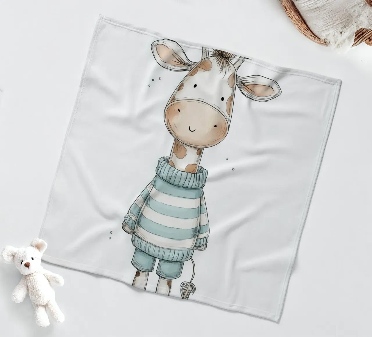 Asilo nido per giraffe coperta in pile da Imagine