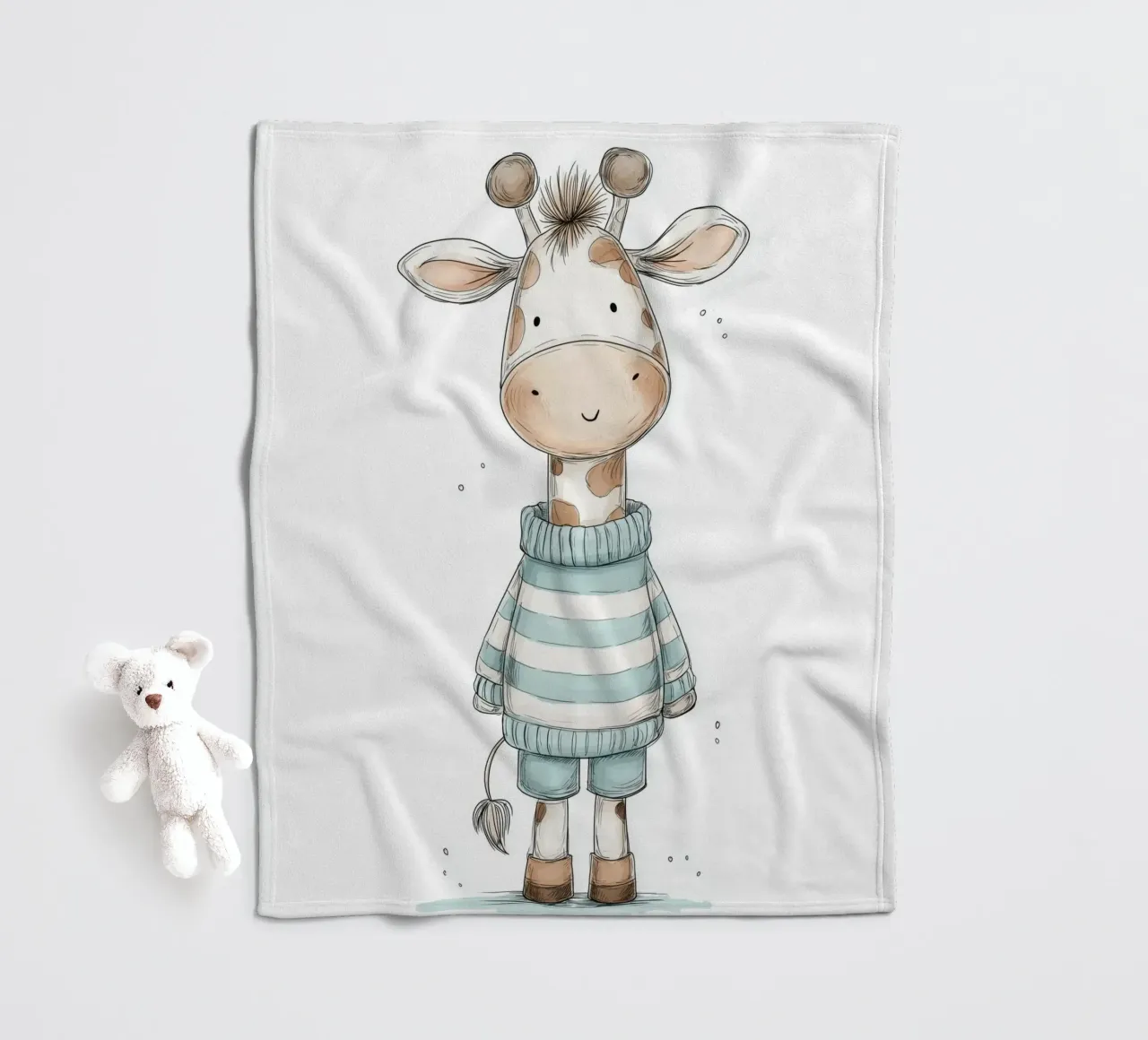 Asilo nido per giraffe coperta in pile da Imagine