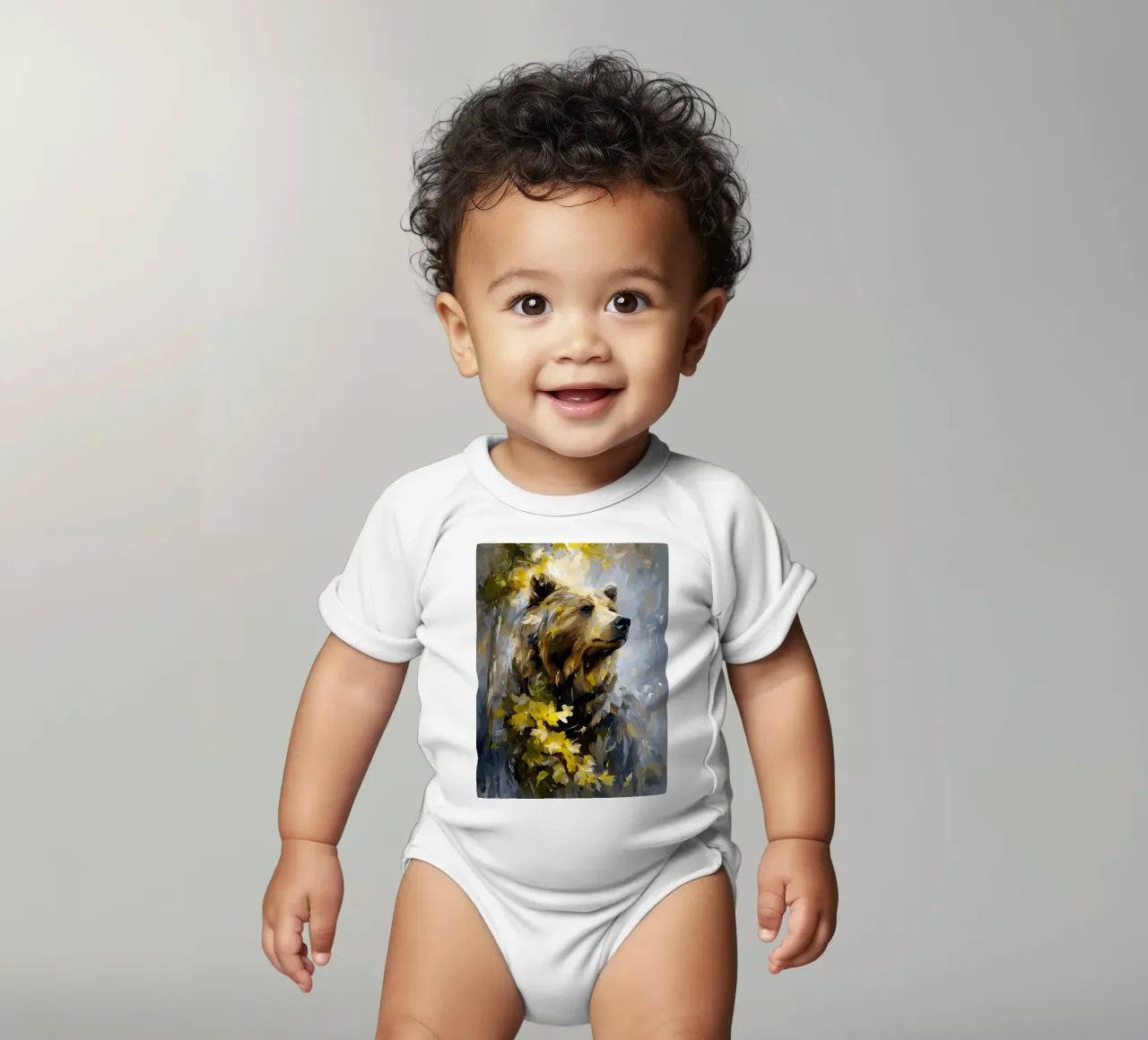 Bear Forest Golden body neonato maniche corte da Mateo