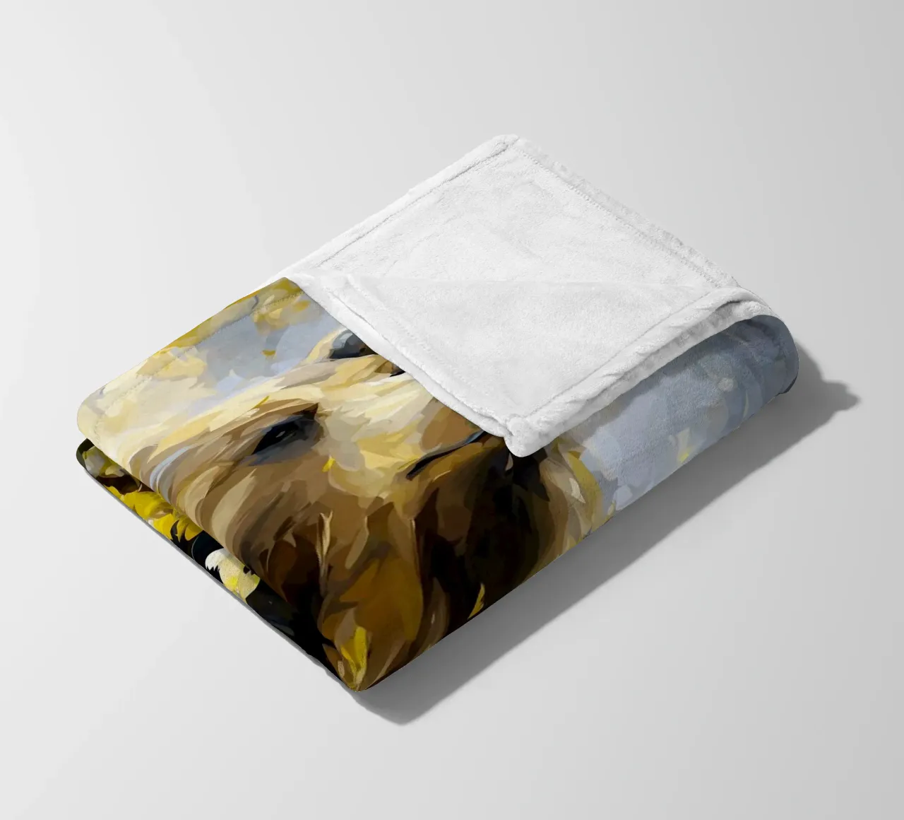 Bear Forest Golden fleece blanket by Mateo