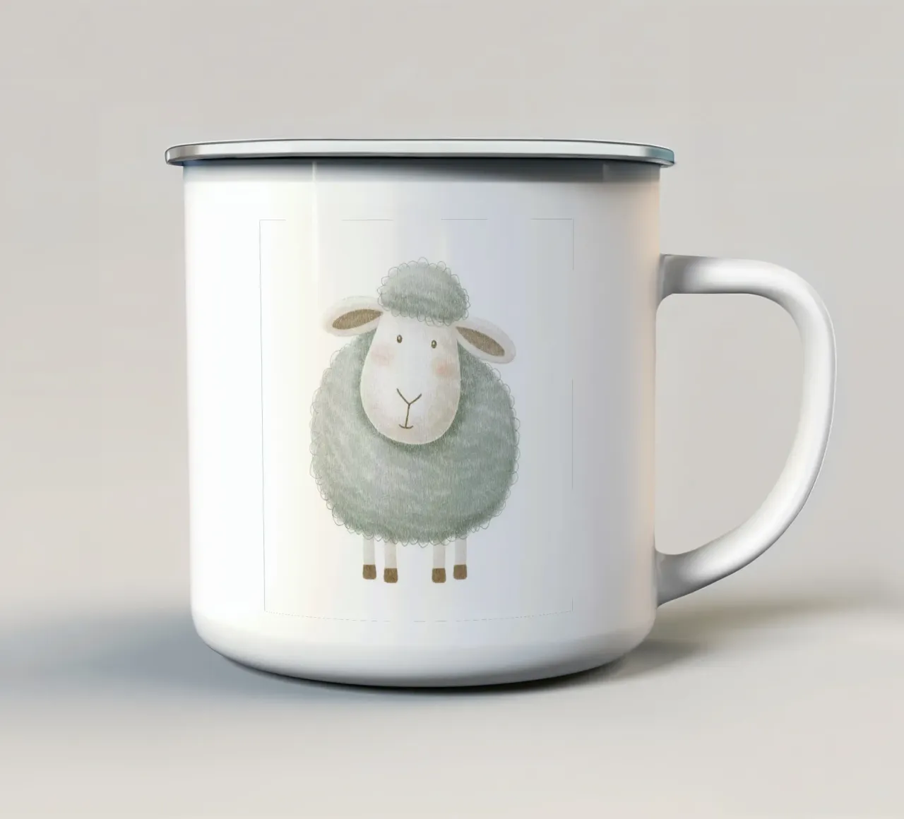 Pecore per l'asilo nido tazza in smalto da Imagine