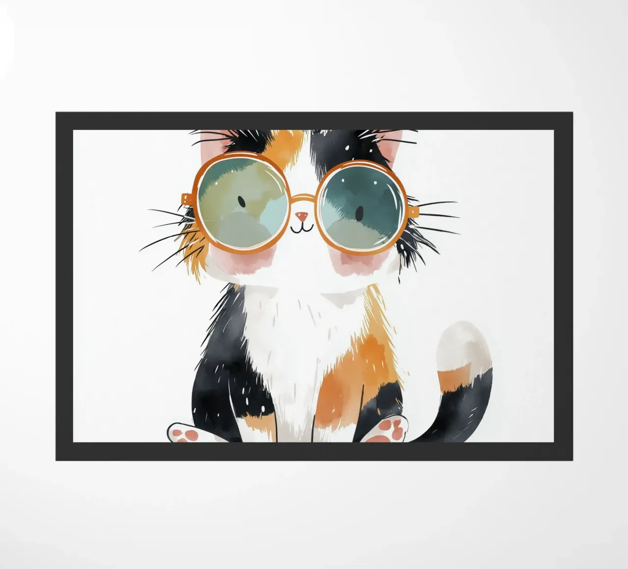Gatto con occhiali zerbino da Imagine