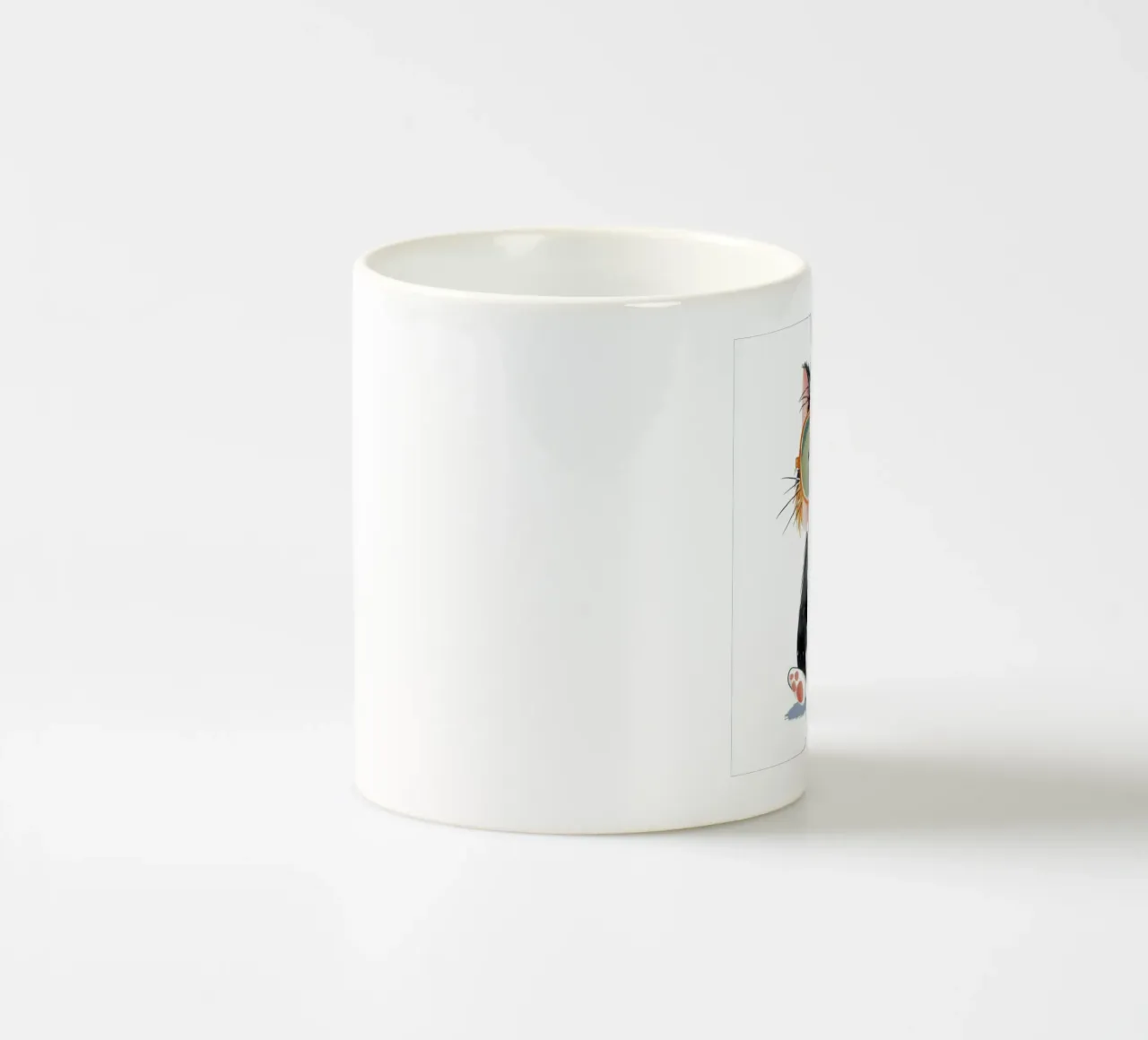 Gatto con occhiali tazza in ceramica da Imagine
