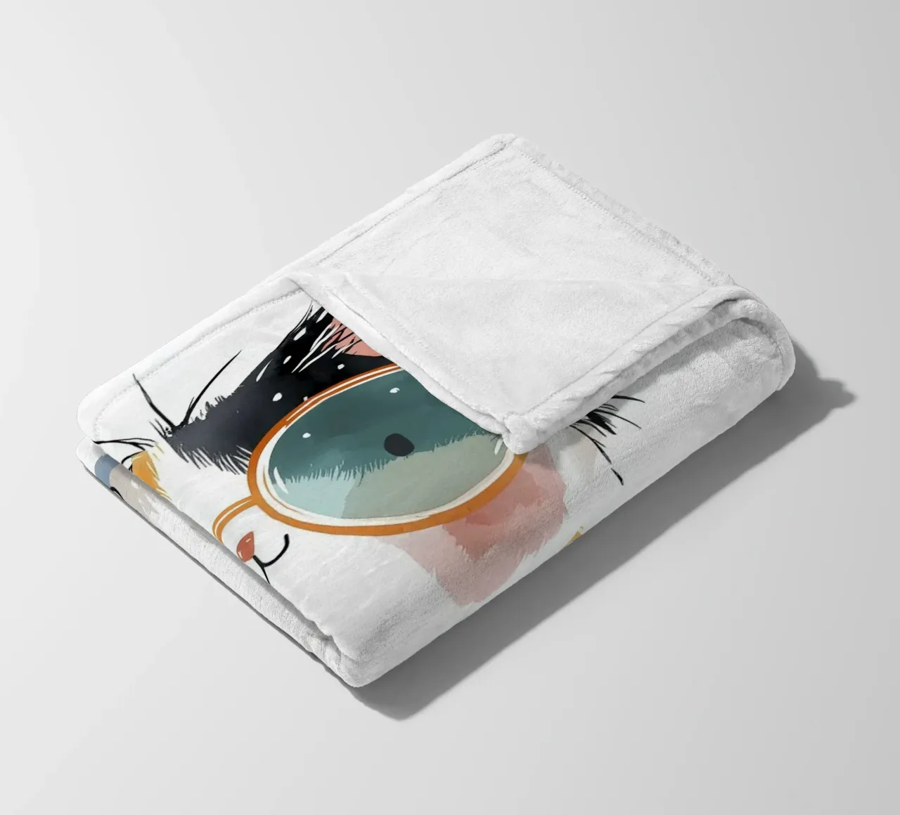 Gatto con occhiali coperta in pile da Imagine