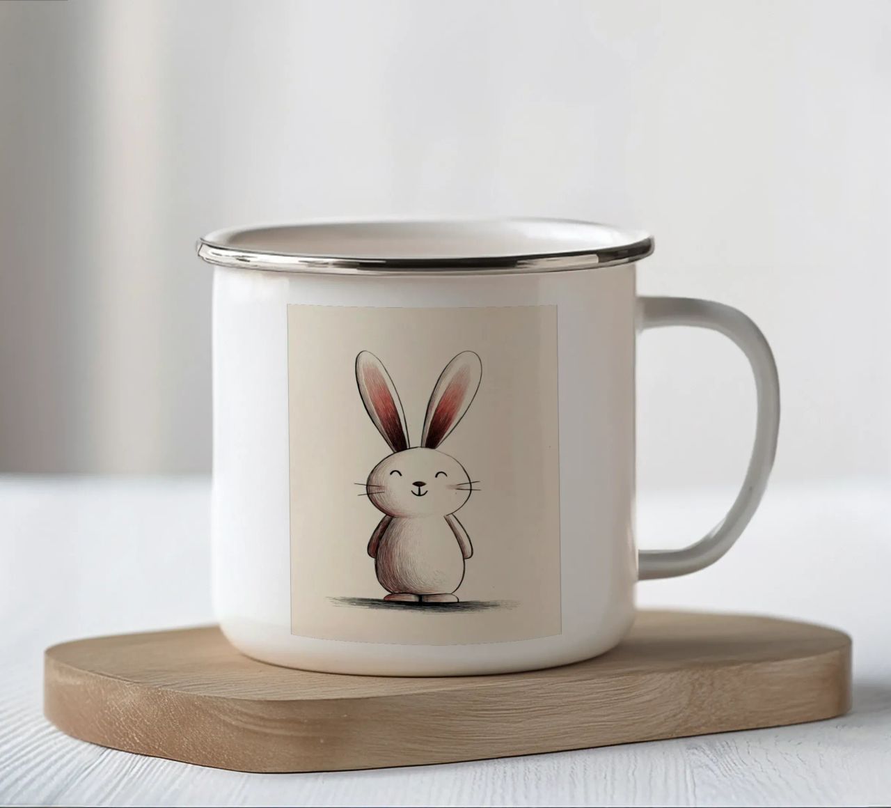 Coniglietto tazza in smalto da Imagine