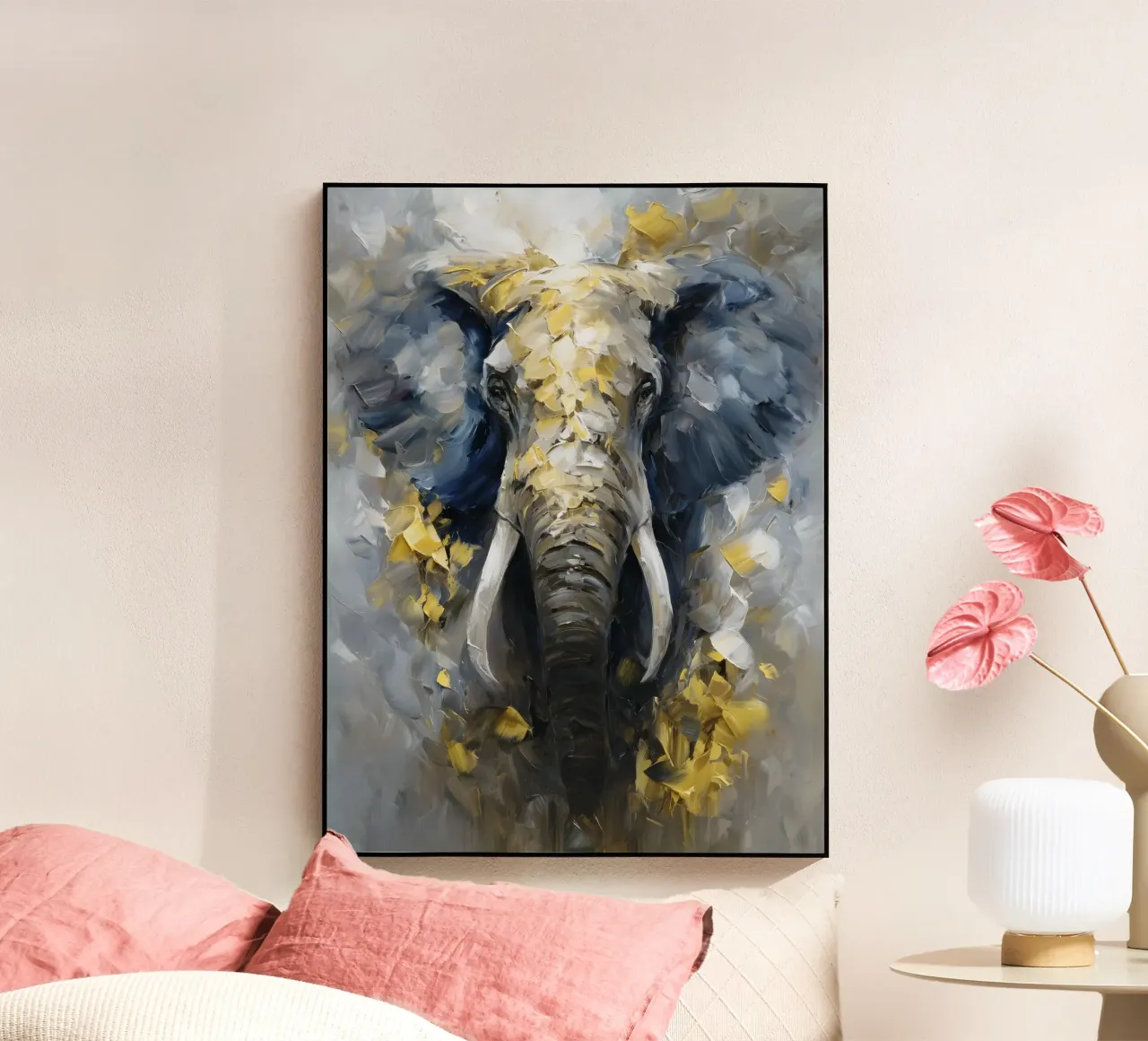Elephant Golden Acryl-Glas von Mateo