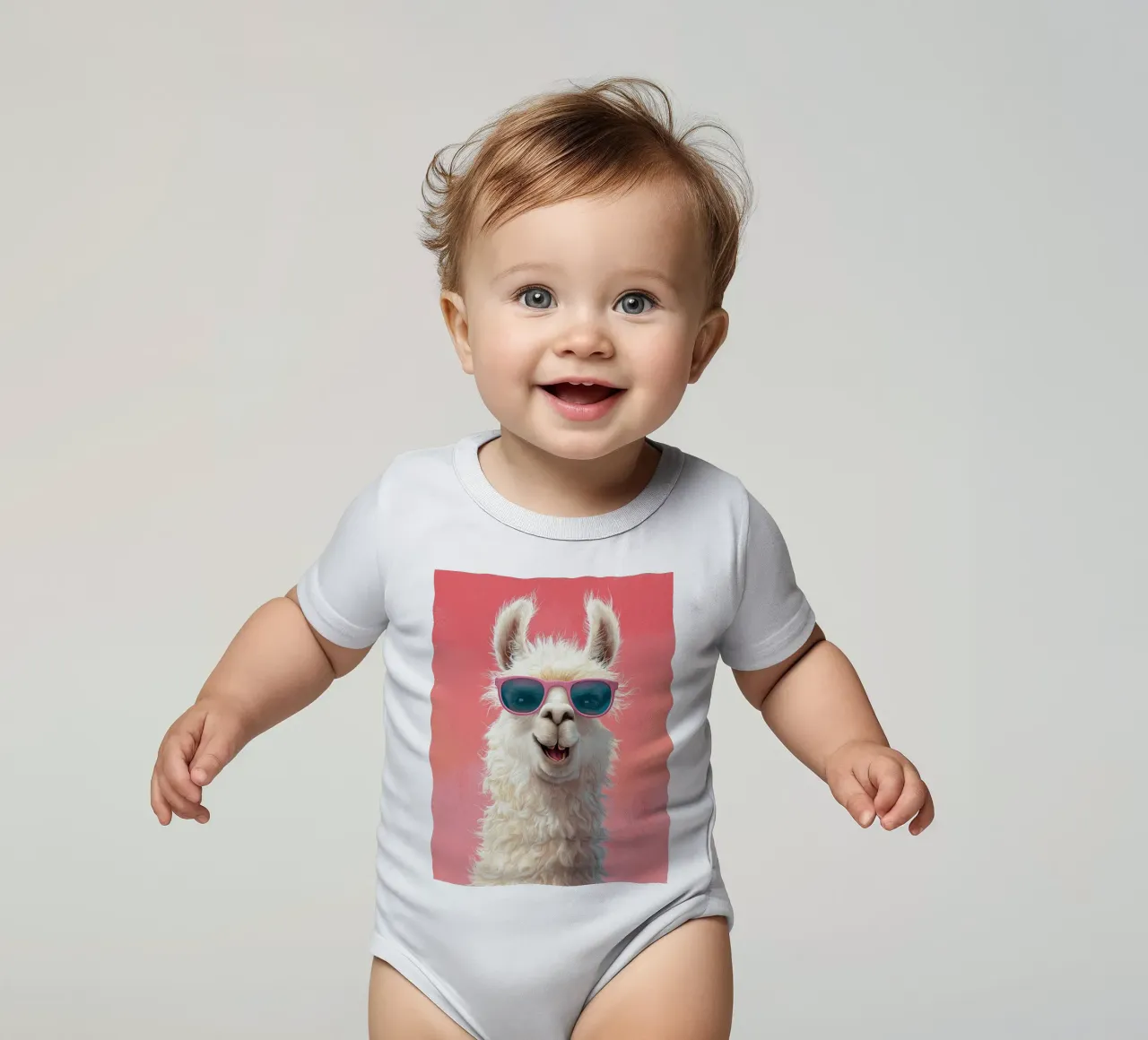 Il lama allegro body neonato maniche corte da Imagine