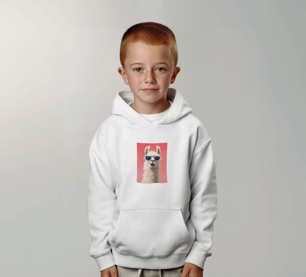 Il lama allegro felpa bambino con cappuccio da Imagine
