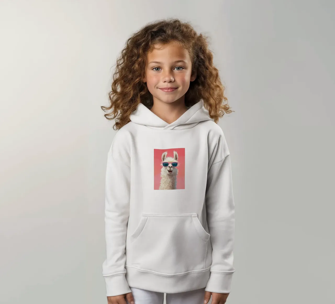 Il lama allegro felpa bambino con cappuccio da Imagine