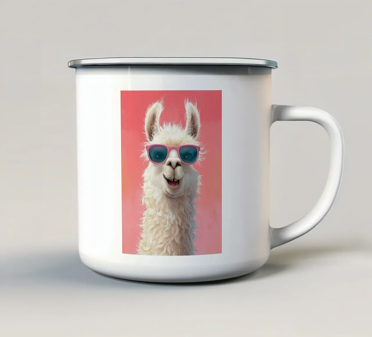 Il lama allegro tazza in smalto da Imagine
