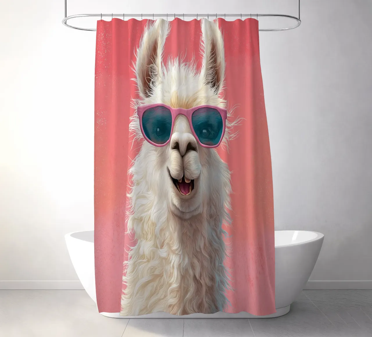 Il lama allegro tenda da doccia da Imagine
