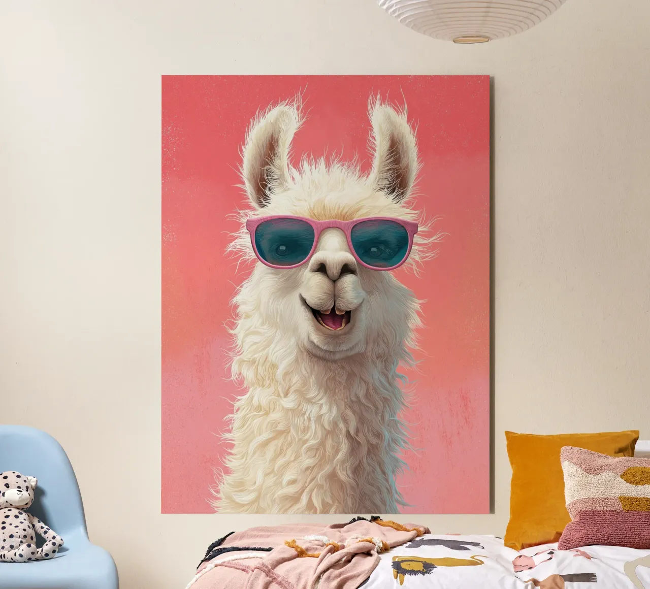 Il lama allegro alluminio dibond da Imagine
