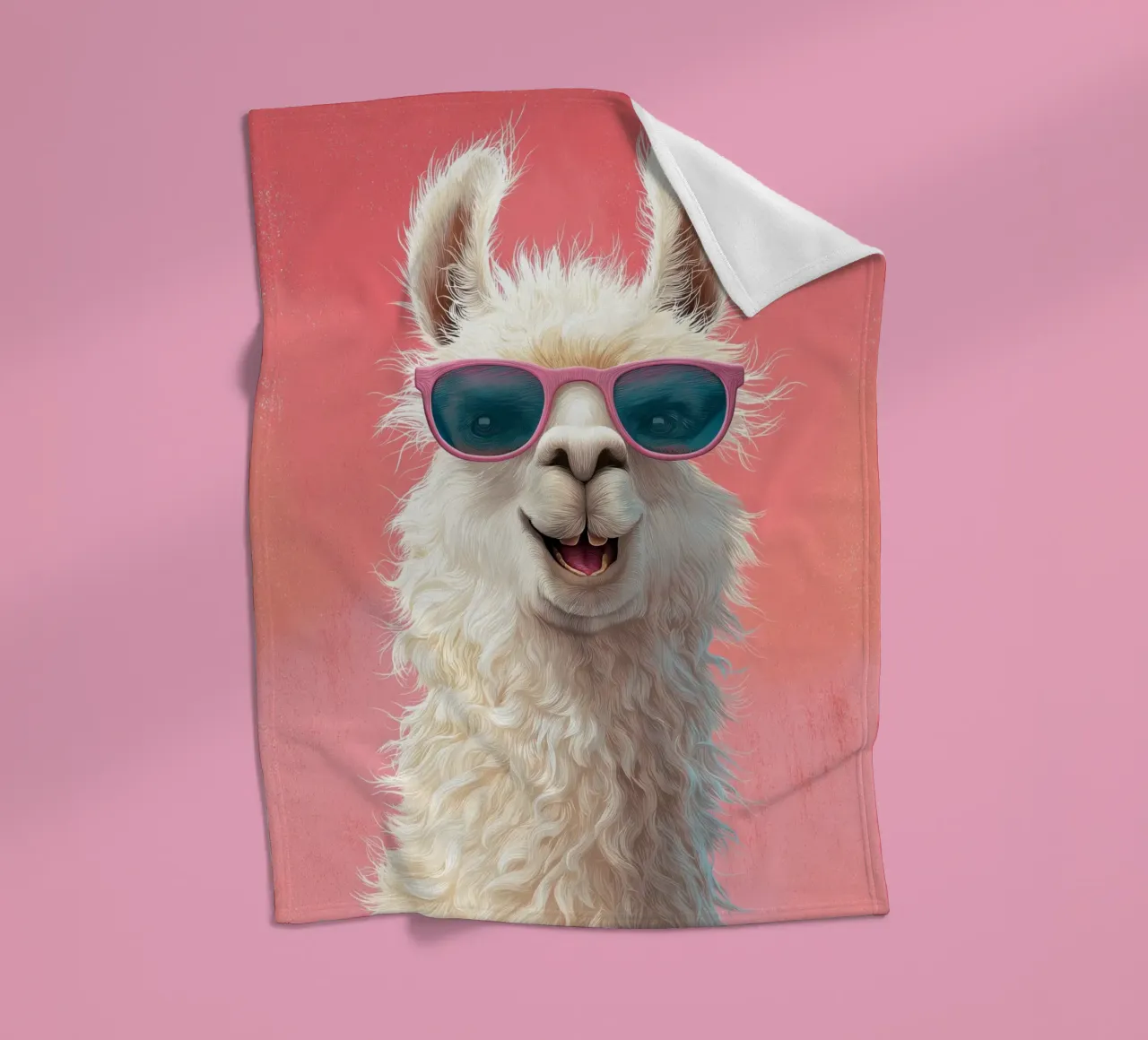 Il lama allegro coperta in pile da Imagine