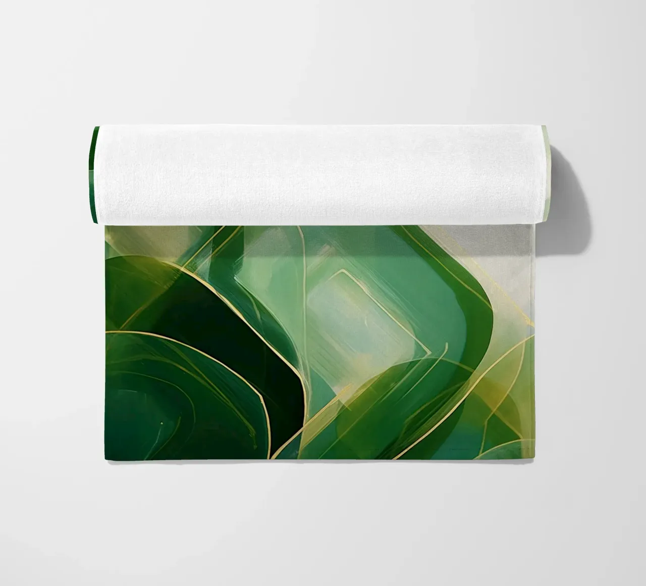 Green abstract beach towel by Imagine