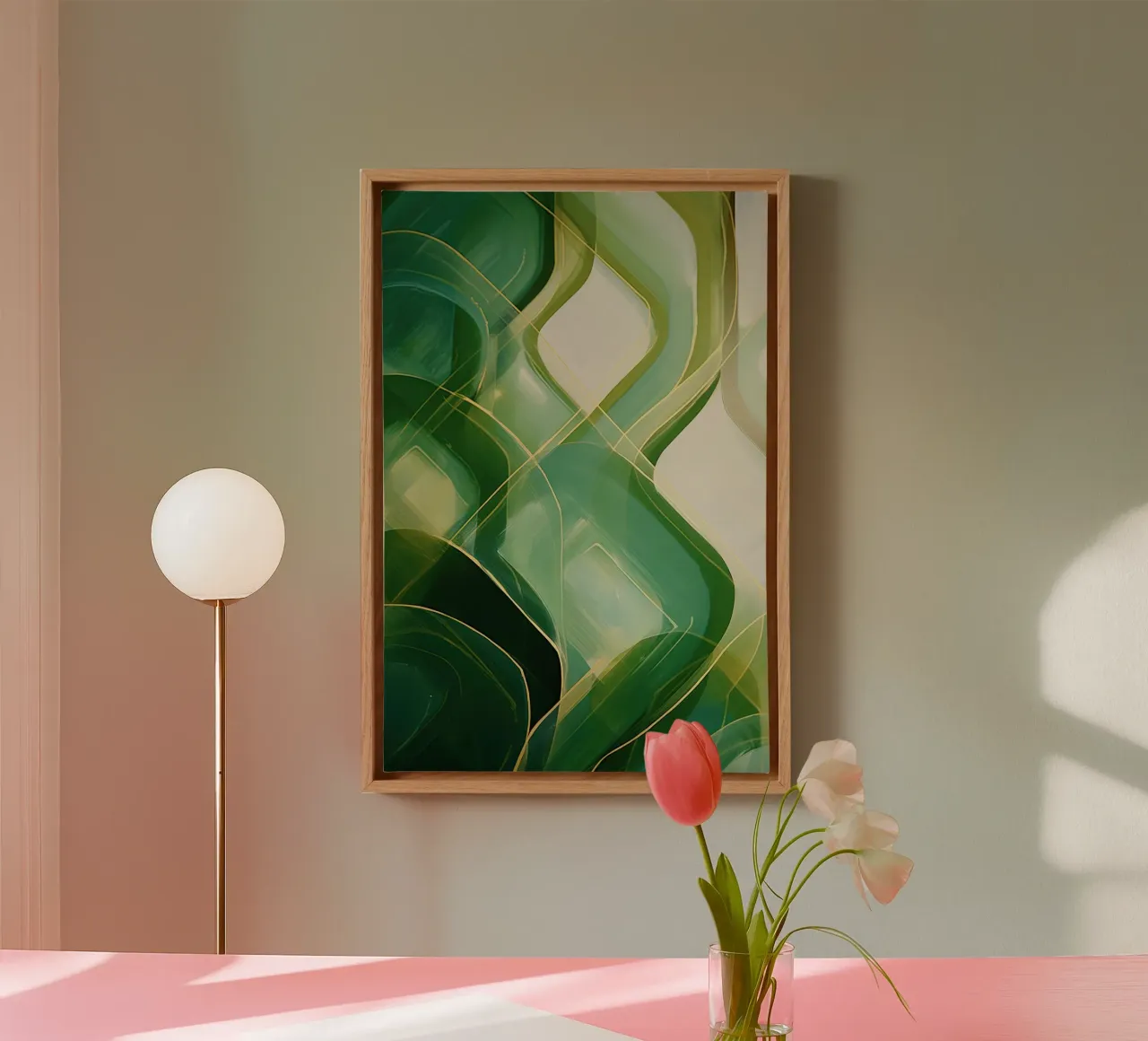 Green abstract canvas by Imagine