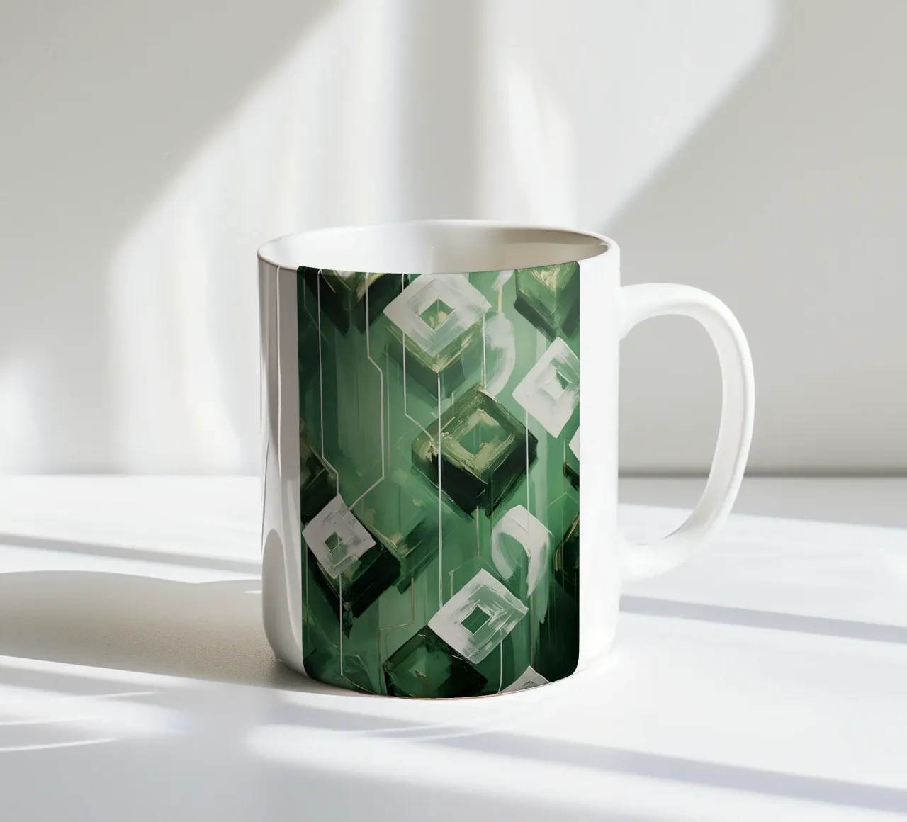 Verde astratto tazza in ceramica da Imagine
