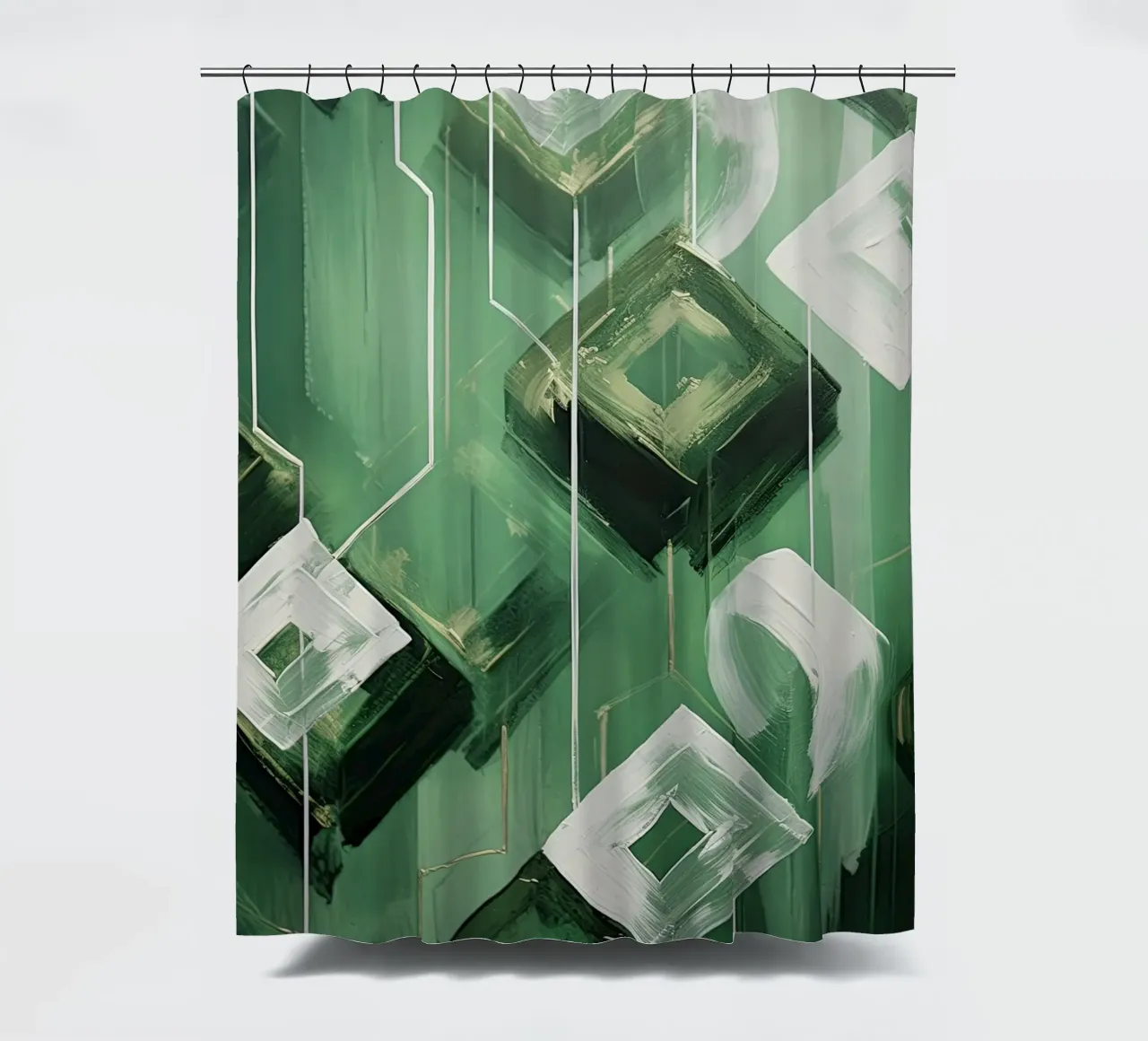 Verde astratto tenda da doccia da Imagine