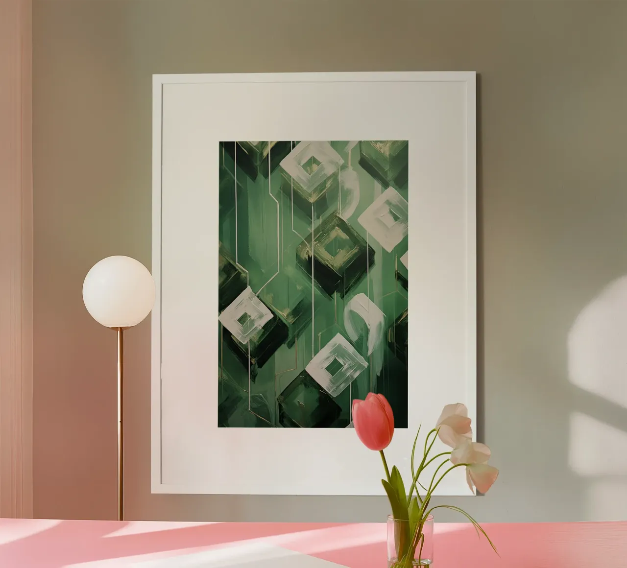 Verde abstracto poster de Imagine