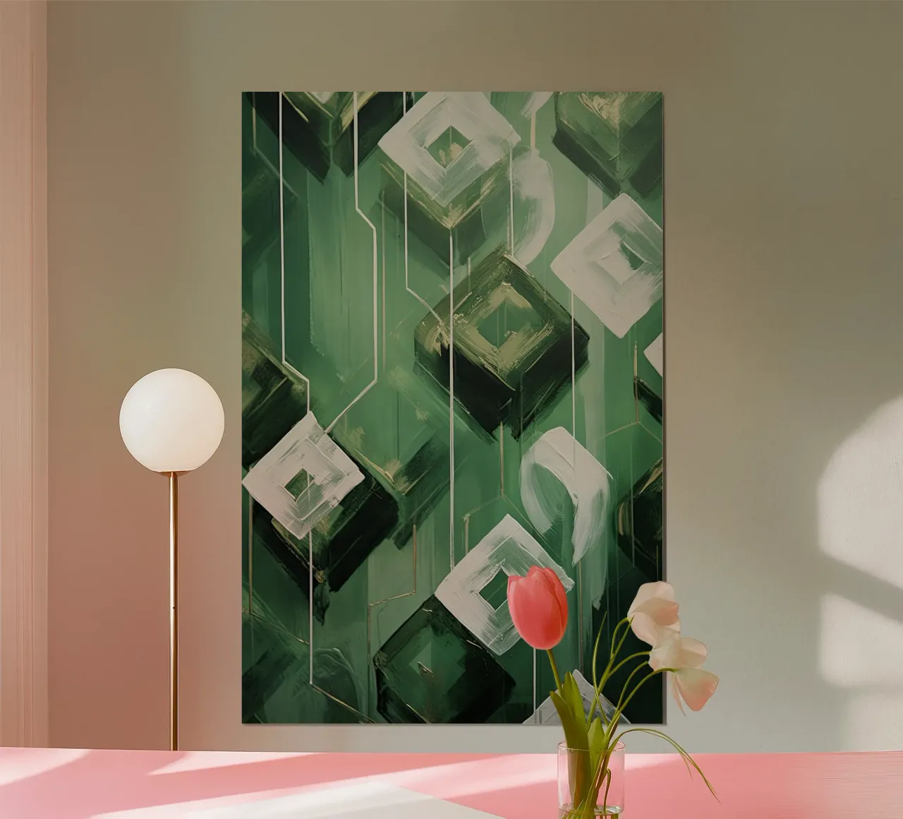 Verde abstracto poster de Imagine