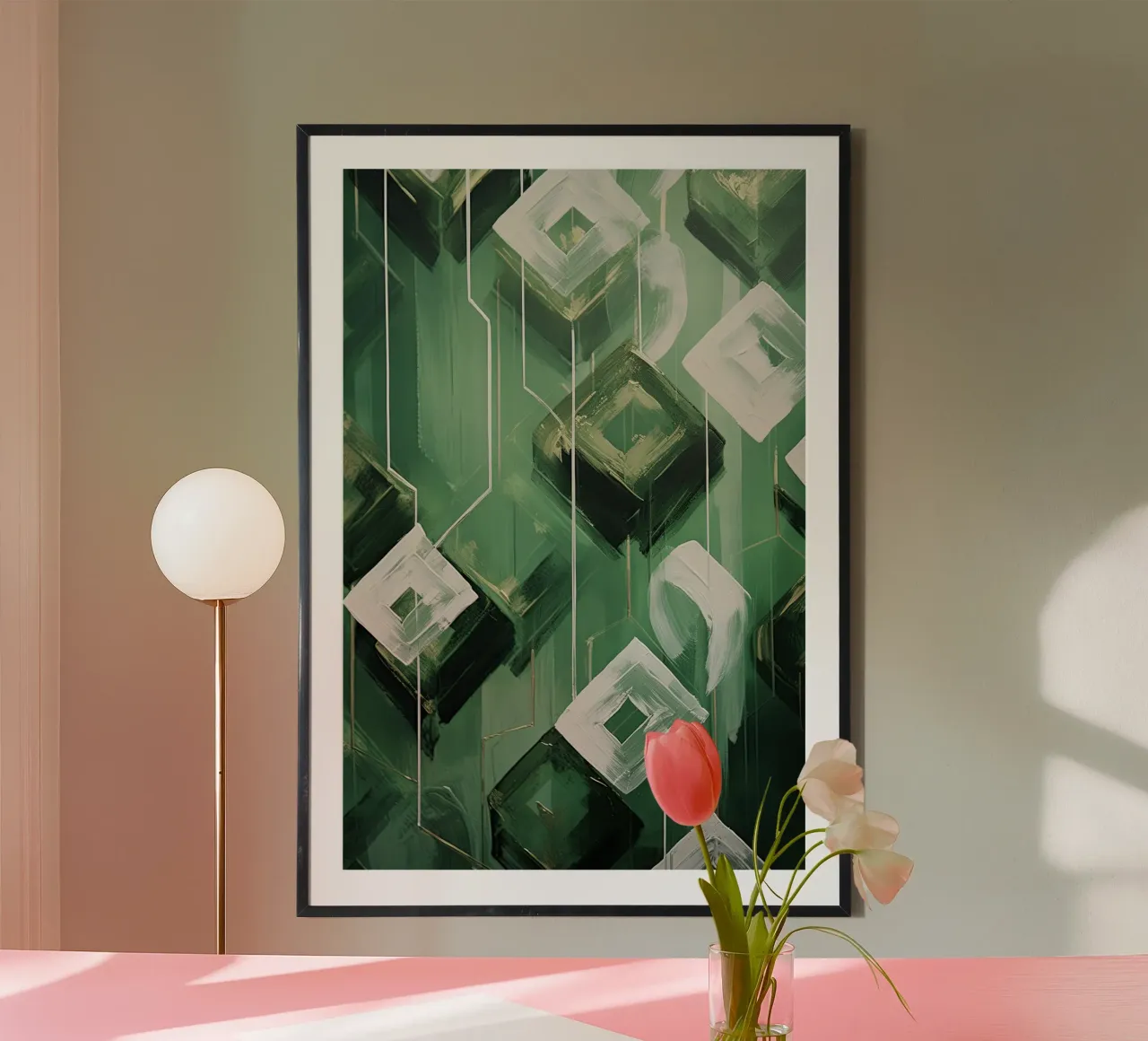 Verde abstracto poster de Imagine