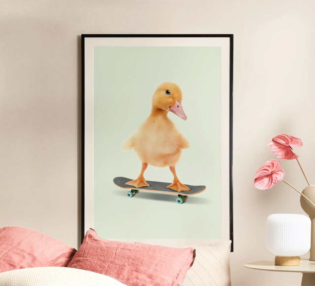 Skateboarding Duck hahnemühle by Jonas Loose
