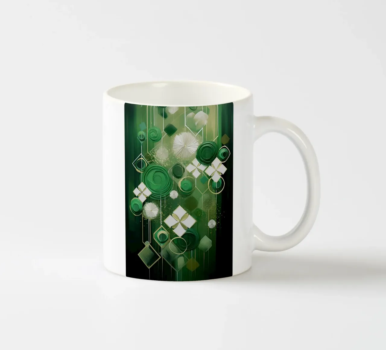 Abstract groen keramische mok van Imagine