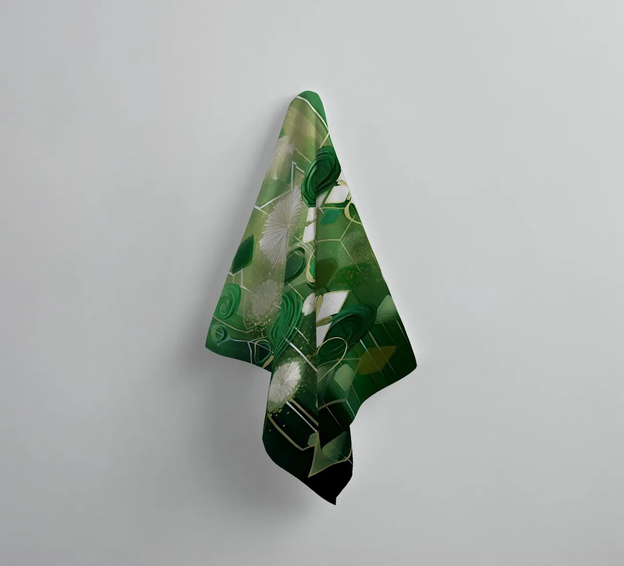 Verde astratto asciugamano da bagno da Imagine