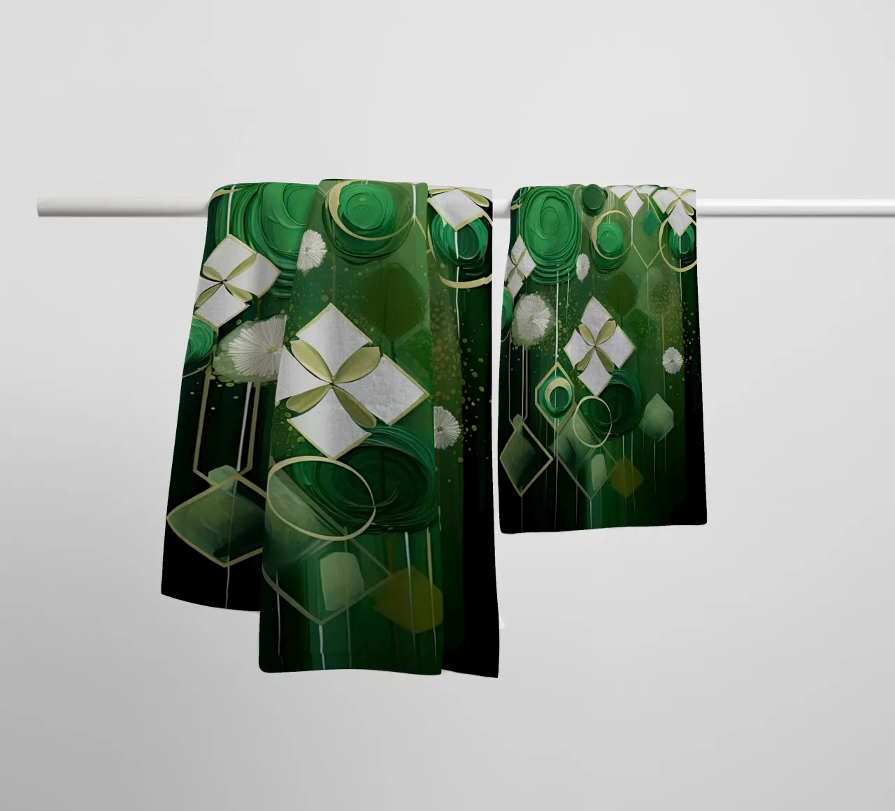 Verde astratto asciugamano da bagno da Imagine