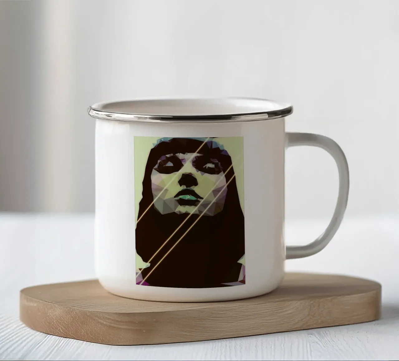 Surreal Identity emaille mok van Mayka ienova