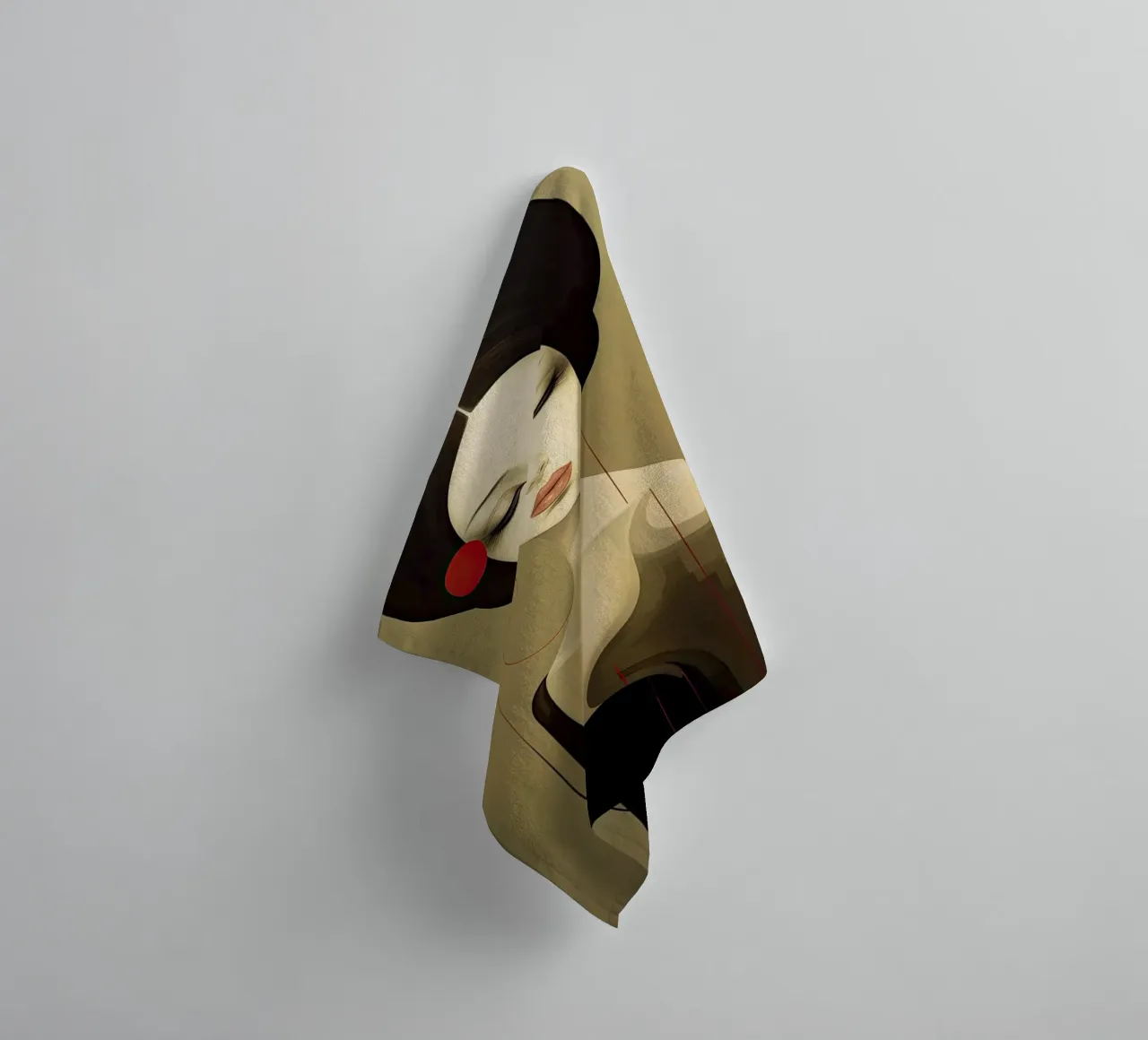 Surrealistic portret towel by Imagine