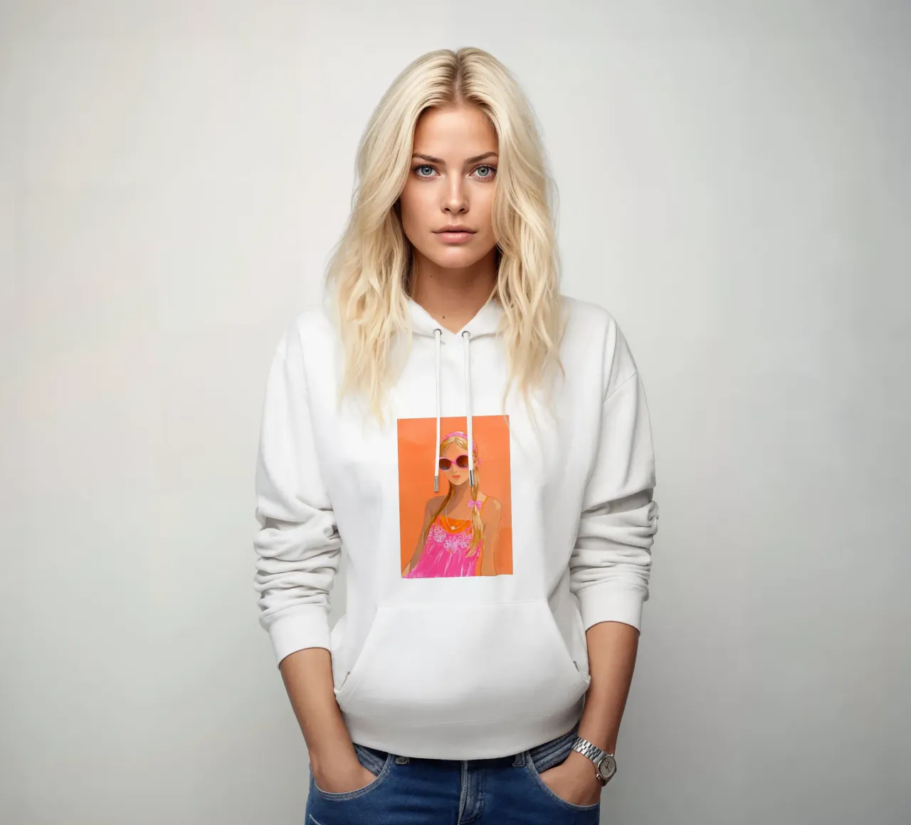 Freschezza solare femminile felpa con cappuccio da Carinaprint