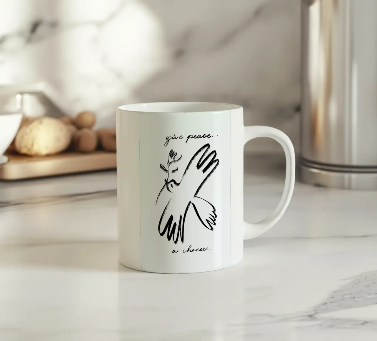 Dove of Peace tazza in ceramica da Graphite