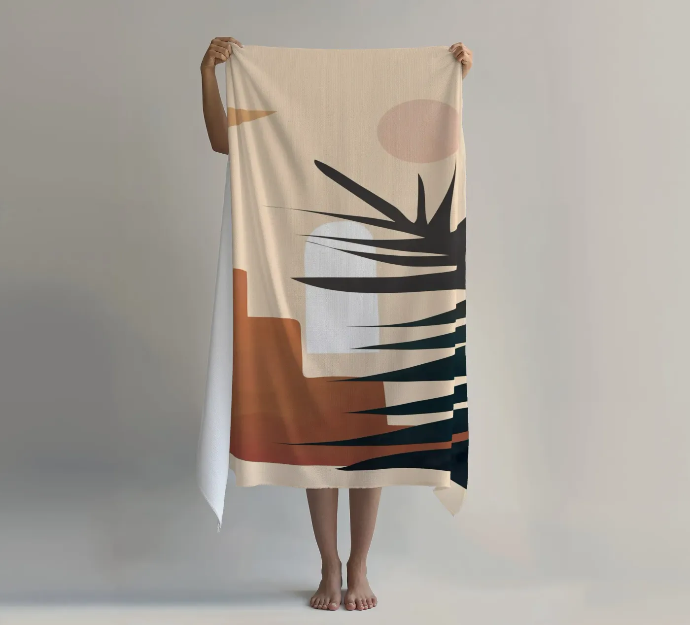 Abstract Elements strandhanddoek van cityart