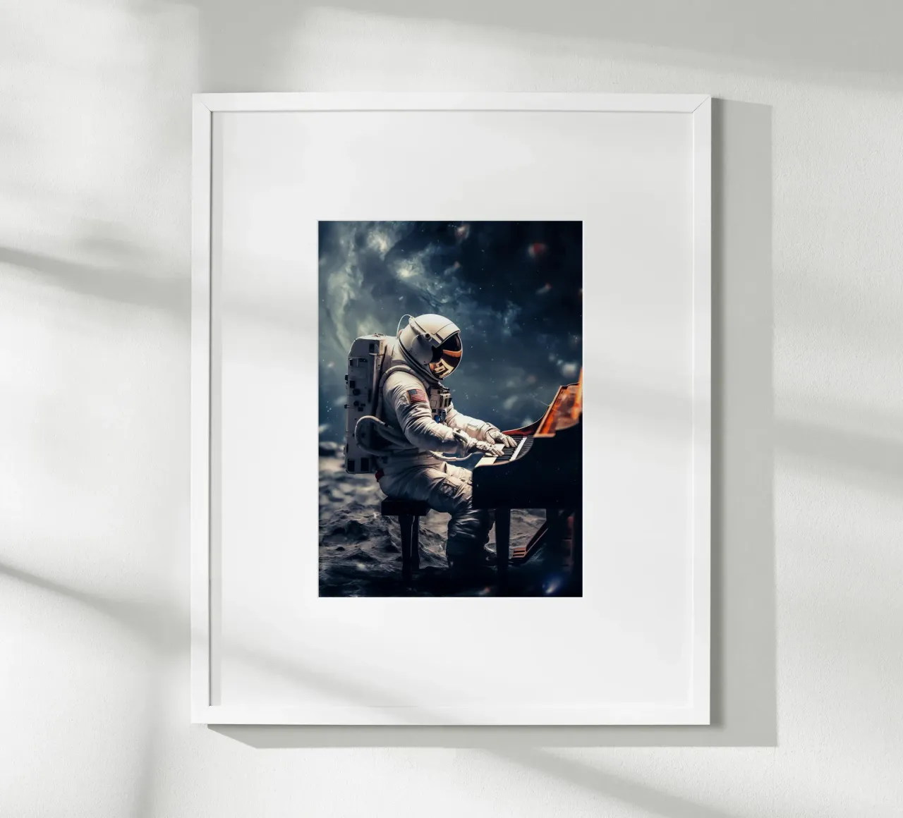 Astronaut, der Klavier spielt Poster von Fleur de Lys