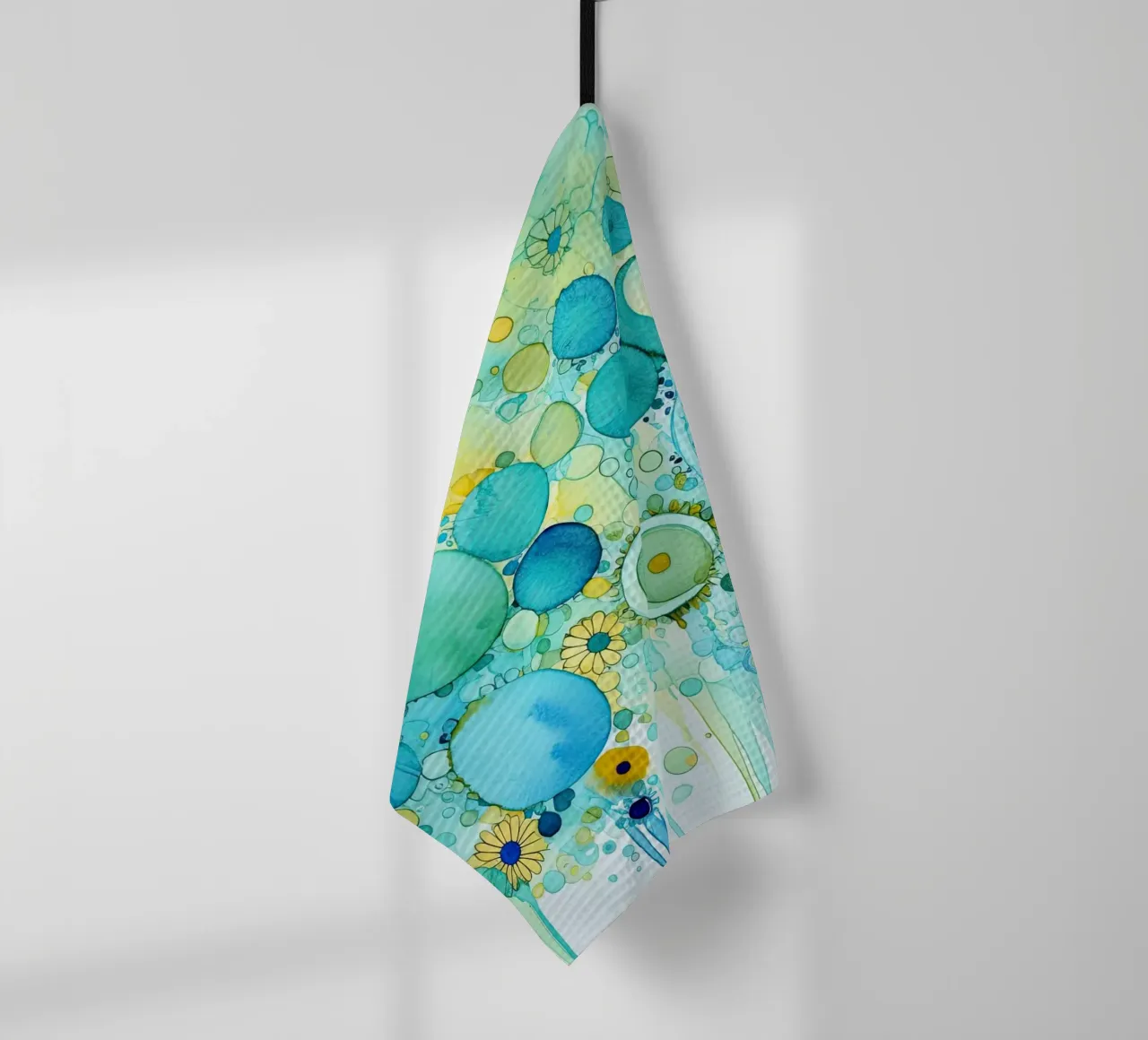 Fiori astratti dai colori blu canovaccio da cucina da Imagine