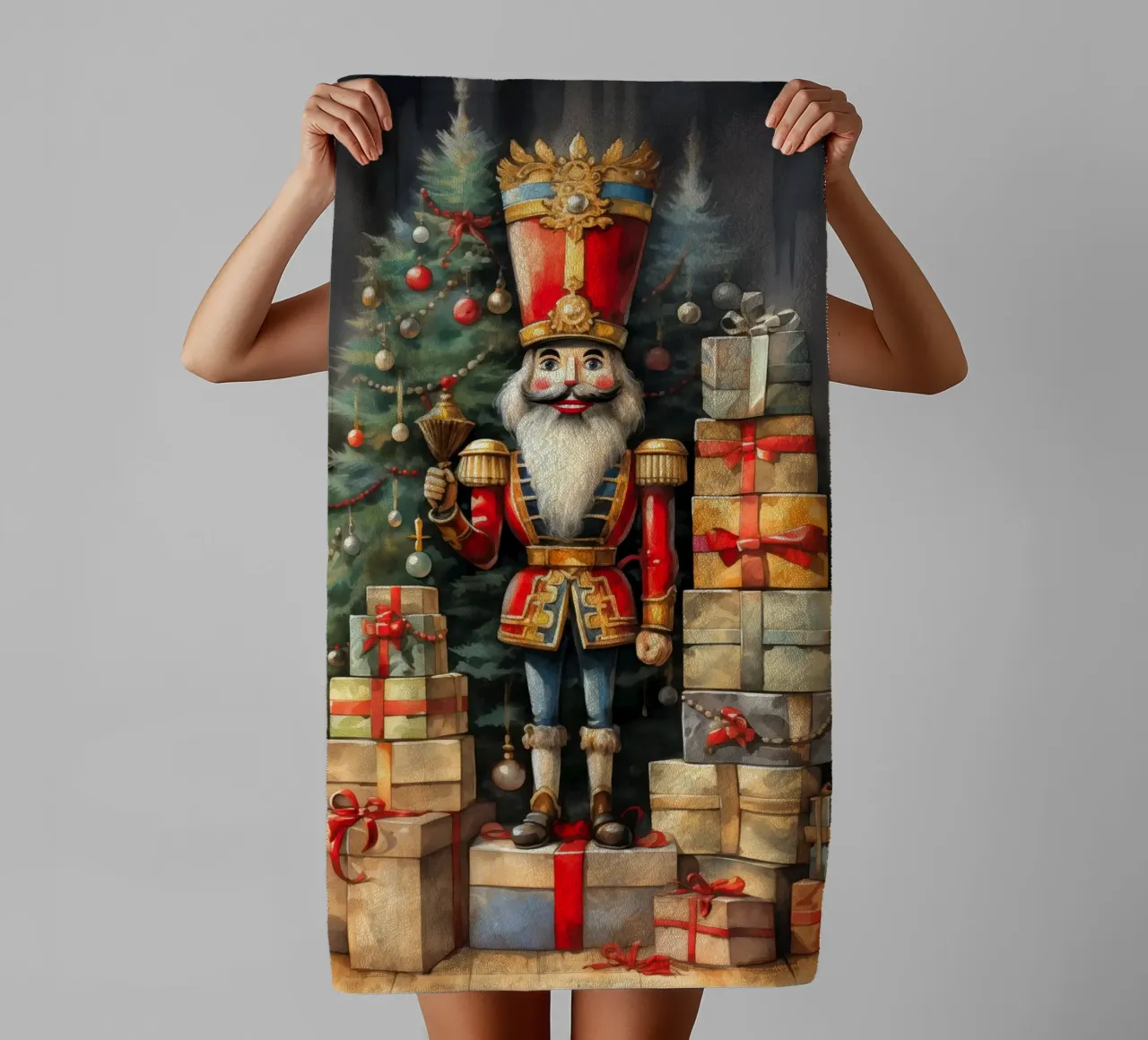 Weihnachts-Nussknacker Handtuch von Fleur de Lys