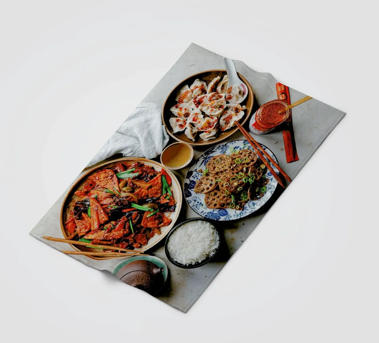 Chinese Feast Fleecedecke von Eat this