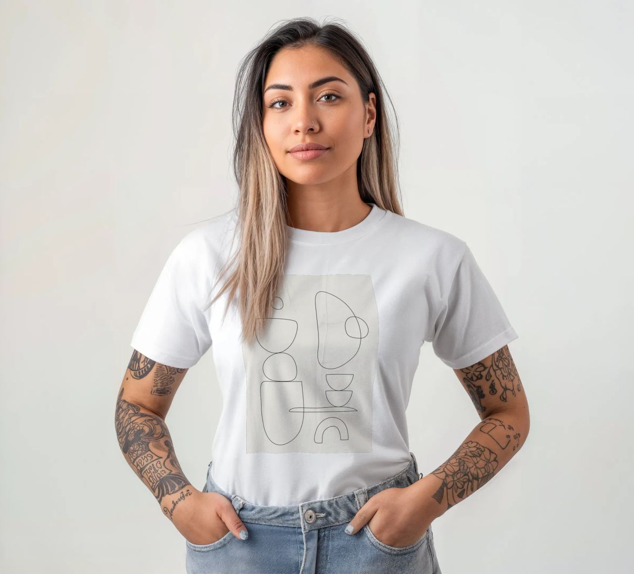 Minimal Abstract Shapes 01 t-shirt da Nadjaa